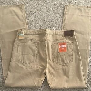 Dockers Men's straight Fit Tan 5-Pocket Pants